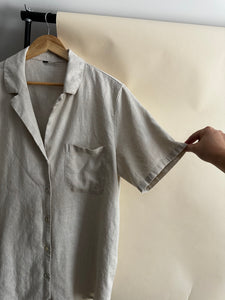 Boxy Cut Linen Blend Blouse (Sized M-L)