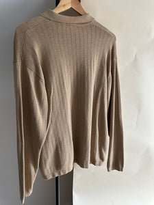 Vintage Ribbed Polo Sweater (Sized M-XL)