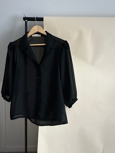 Vintage Semi-Sheer Blouse (Sized XS/S)