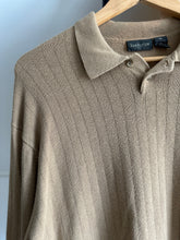 Load image into Gallery viewer, Vintage Ribbed Polo Sweater (Sized M-XL)