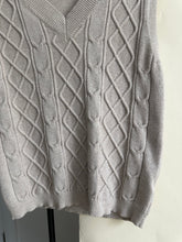 Load image into Gallery viewer, Cable Knit Sweater Vest (Sized XS-M)