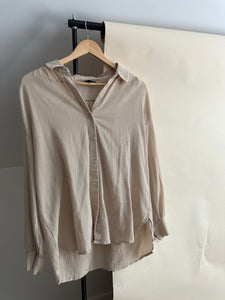 Gauzy Cotton Button Down (Sized S-L)