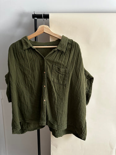 Gauzy Cotton Blouse (Sized M-XL)