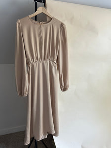 Puff Sleeve Tied Midi/Maxi Dress