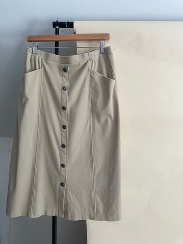 Vintage Buttoned Midi Skirt