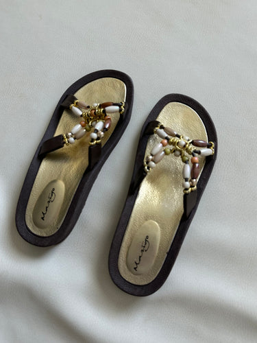 Beaded Slide Sandals (Size 7/7.5)