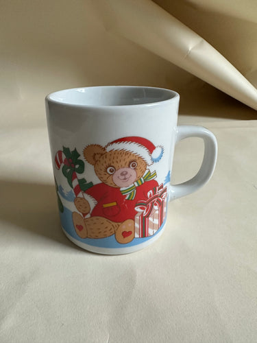 Vintage Christmas Mug - Teddy Bear