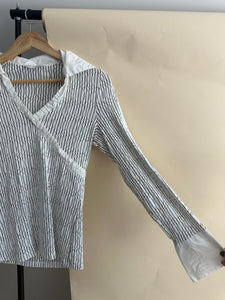 Pleated Collared Blouse