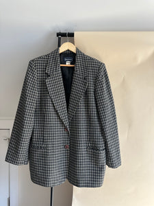 Vintage Houndstooth Wool Blend Blazer (Sized S-L)