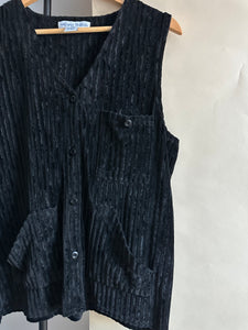 Vintage Ribbed Velour Vest (Sized M-XL)