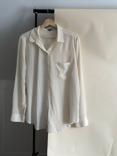 Silk Button Down Blouse (Sized M-XL)