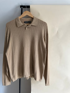 Vintage Ribbed Polo Sweater (Sized M-XL)