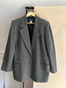 Vintage Houndstooth Wool Blend Blazer (Sized S-L)