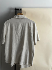 Boxy Cut Linen Blend Blouse (Sized M-L)