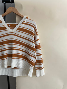 Striped Sweater Hoodie (Sized XXS/XS)