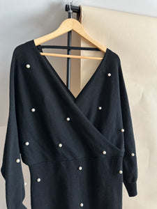 Vintage Faux Pearl Sweater Dress (Sized M/L)
