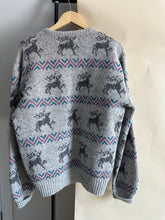 Load image into Gallery viewer, Vintage Reindeer Block Print Sweater (Sized M/L)