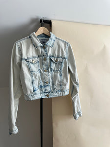Vintage Cropped Denim Jacket (Sized S/M)