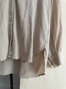 Gauzy Cotton Button Down (Sized S-L)