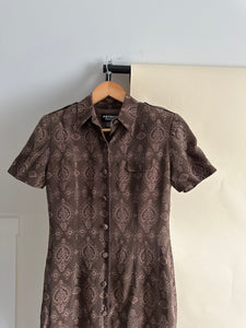 Vintage Silk Mini Dress (Sized S)