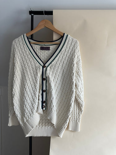 Vintage Cable Knit Cardigan (Sized S/M)