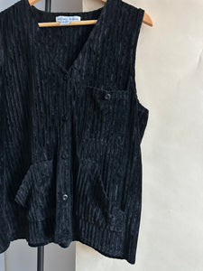 Vintage Ribbed Velour Vest (Sized M-XL)