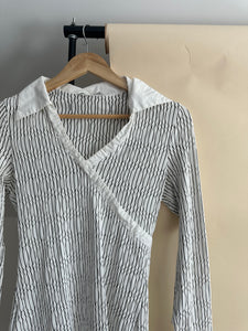 Pleated Collared Blouse