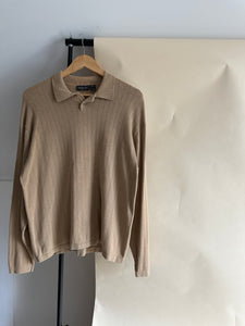 Vintage Ribbed Polo Sweater (Sized M-XL)