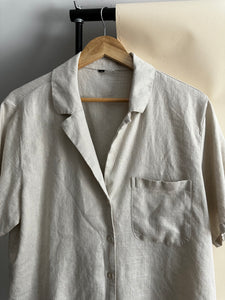 Boxy Cut Linen Blend Blouse (Sized M-L)