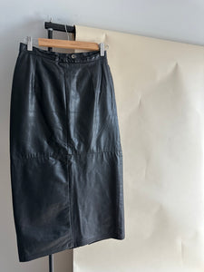 Vintage Leather Skirt (Sized 26.5" Waist)