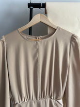 Load image into Gallery viewer, Puff Sleeve Tied Midi/Maxi Dress