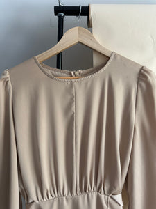 Puff Sleeve Tied Midi/Maxi Dress