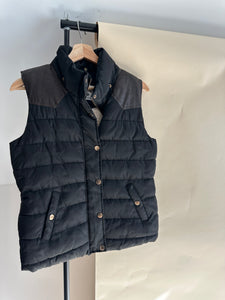 Puffer Vest with Faux Leather Detailing (Sized S/M)