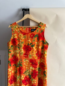 Vintage Tropical Midi/Maxi Dress (Sized XL)