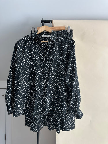 Vintage Polka Dot Blouse/Skirt Set
