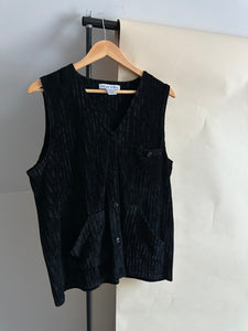 Vintage Ribbed Velour Vest (Sized M-XL)