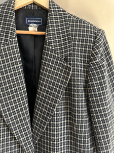 Vintage Houndstooth Wool Blend Blazer (Sized S-L)