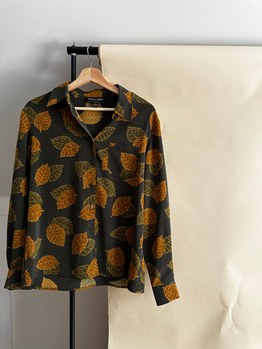 Vintage Leaf Print Blouse (Sized M/L)