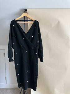 Vintage Faux Pearl Sweater Dress (Sized M/L)