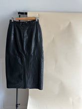 Load image into Gallery viewer, Vintage Leather Skirt (Sized 26.5&quot; Waist)