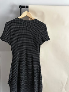 Polka Dot Faux Wrap Dress (Sized US 10)