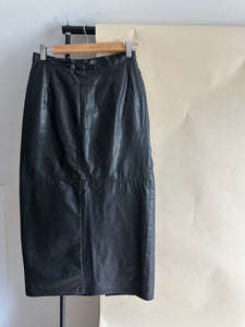 Vintage Leather Skirt (Sized 26.5" Waist)