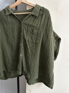 Gauzy Cotton Blouse (Sized M-XL)