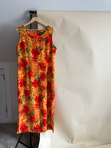 Vintage Tropical Midi/Maxi Dress (Sized XL)