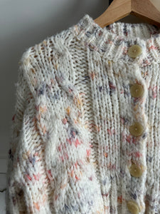 Cropped Cable Knit Cardigan (Sized XS/S)