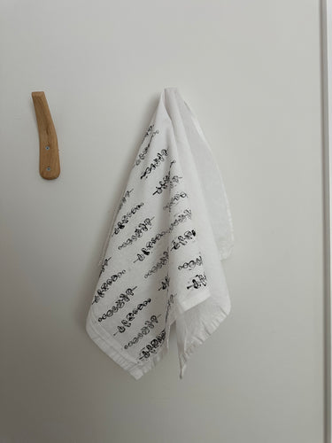 Hand Stamped Tea Towel (18”x 28”)