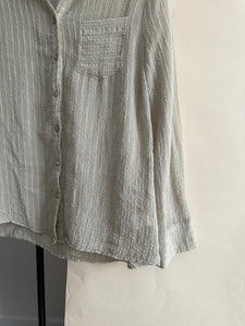 Sheer Ribbed Button Down (Sized S/M)