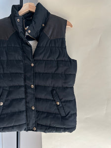 Puffer Vest with Faux Leather Detailing (Sized S/M)