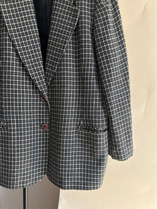 Vintage Houndstooth Wool Blend Blazer (Sized S-L)