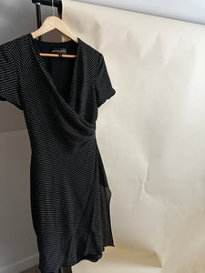 Polka Dot Faux Wrap Dress (Sized US 10)